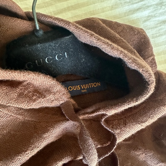 LOUIS VUITTON Pre-owned Monogram Hoodie Brown size S - Picture 3 of 5